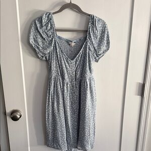 American Eagle Floral Blue Dress